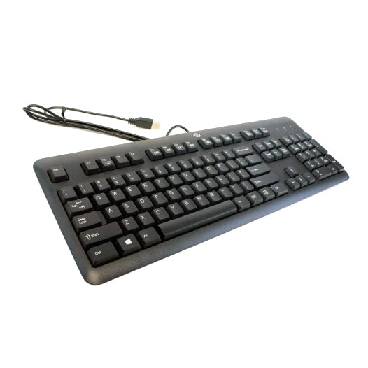 HP 672647-003 KU-1156 Wired Standard USB Computer Desktop Keyboard - US Black